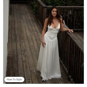 CAELYNN BELL X GIANNI BINI MARY DROP WAIST MAXI DRESS SIZE 0